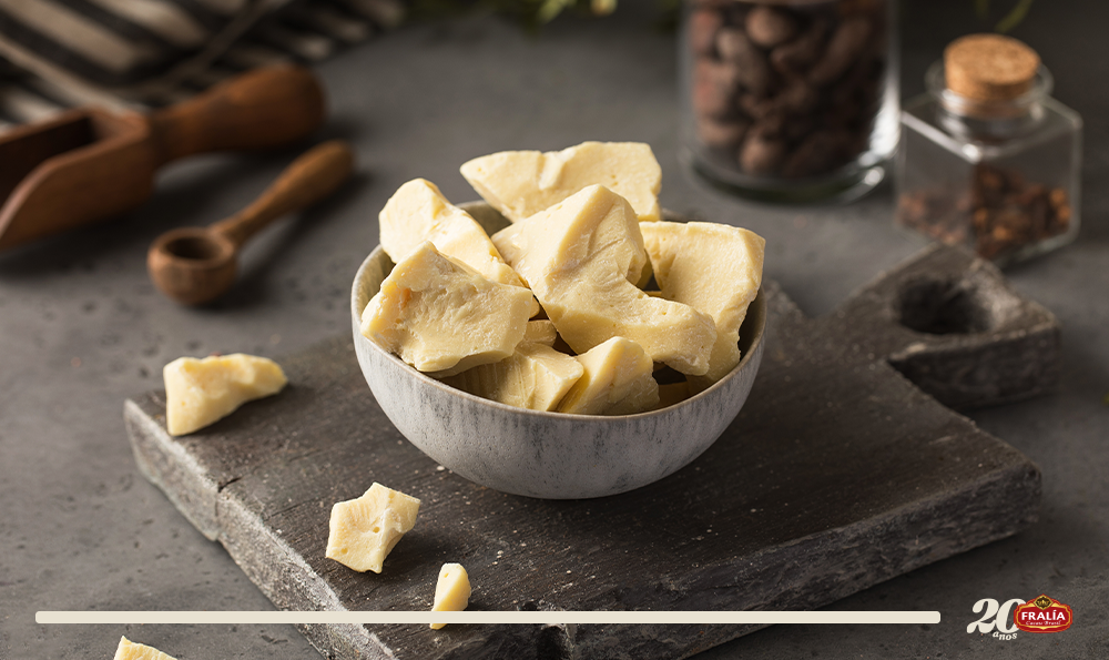 Formatos de manteiga de cacau para confeitaria